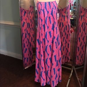 Vineyard Vines palm print maxi dress